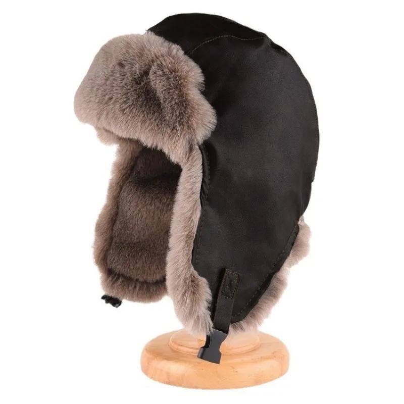 Men Winter Trapper Aviator Trooper Earflap Warm Russian Windproof Ski Hat Bomber Hats