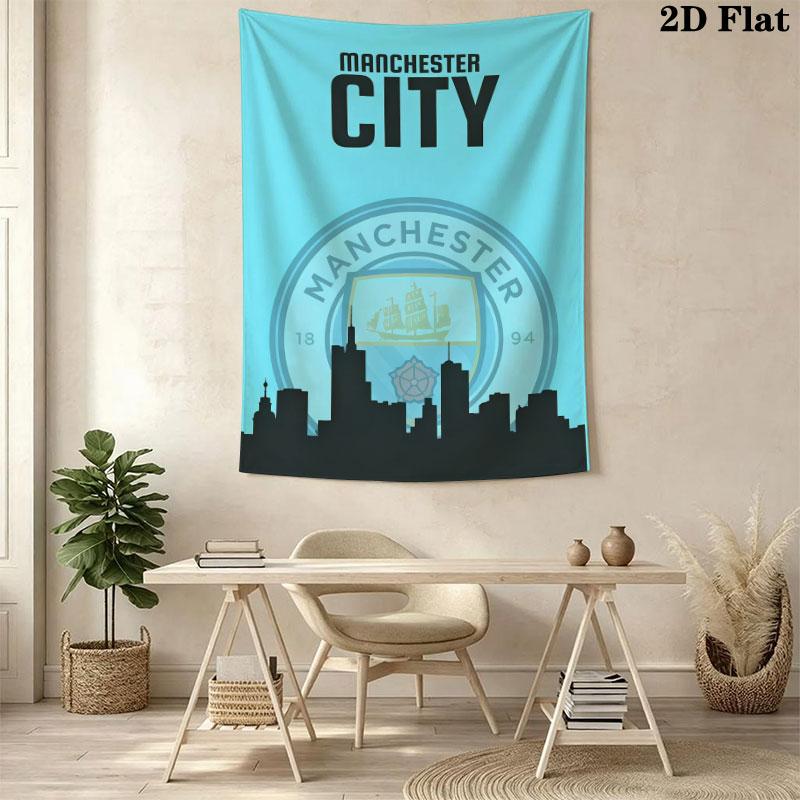 Historic MCFC WinsWall Hanging Printed Fabric Blanket Decorative Tapestries for Bedroom Living Room Home Decor