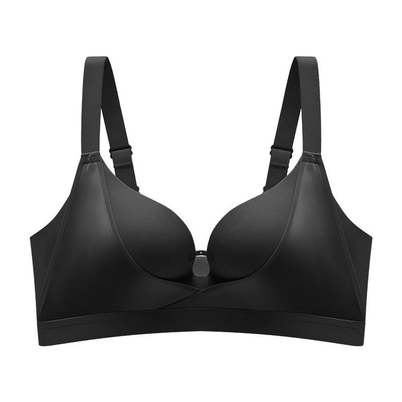 

1111 New pull-up non-slip women s chest support breathable no steel ring bra-1 xl (recommended 60-67.5kg ) чорний