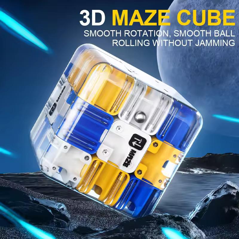 Non-Toxic 3D Maze Magic Cube Fidgeting Toys Kids Labyrinth Creative Puzzle Intelligence Cube Logical Thinking Anti Stress Educational Toys