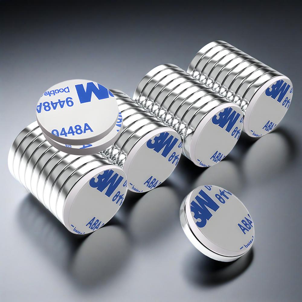 12x2mm  Super Powerful Round Neodymium Magnet  With double-sided adhesive Magnet N35 Strong Permanent Magnetic imanes