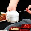 Mini Food Garlic Vegetable Grinder Chopper Mincer Crusher Press for Meat Nuts Pepper Onion Multi-function Manual Food Processor