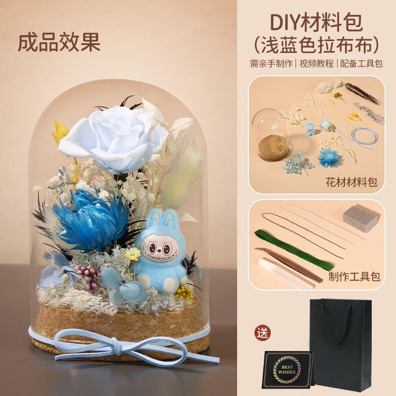 DIY Preserved Flower Material Kit  Rose Preserved Flower Decorative Handcrafted Gift