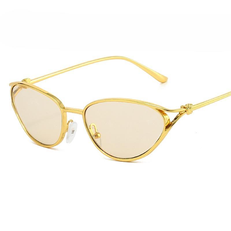Fashion Small Metal Frame Cat Eye Sunglasses Women Trendy Driving Sun Glasses 2026 Luxury Brand Eyeglasses