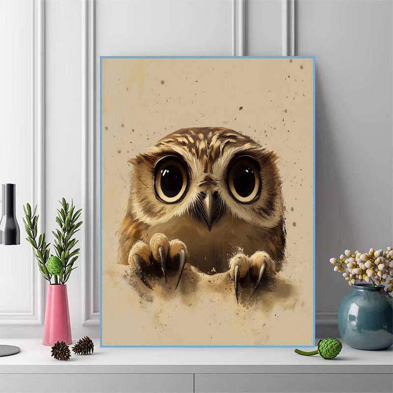 Owl Pattern 3pcs 100% Round Full Drill 5D DIY Diamond Painting Embroidery Cross Stitch Rhinestone Décor