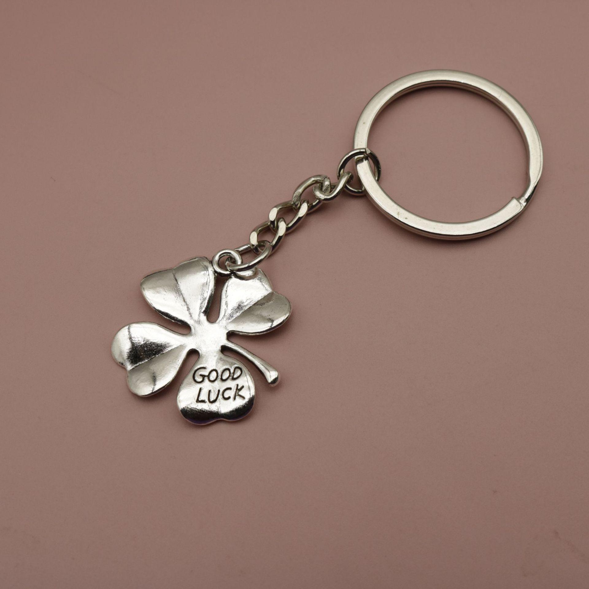 Lucky Clover Four-Leaf Keychain Pendant
