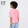 Girls' Fun Print Cotton Short Sleeve T-shirt