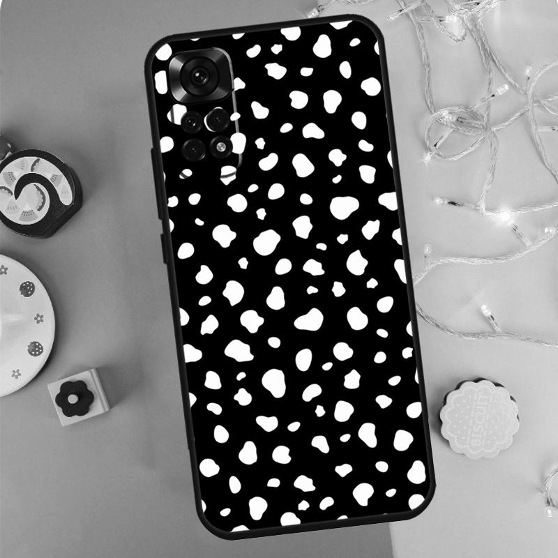 Black and White Dalmatian Cow Zebra Case For Xiaomi Redmi Note 14 Pro 9 10 11 12 13 9S 10S 11S 12S Redmi 14C 10C 12C 13C Cover