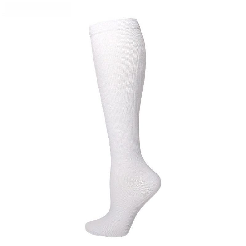Solid Color Low-Pressure Compression Socks for Sports & Nurses