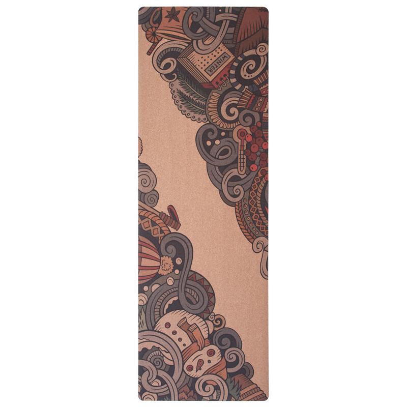 Bojue Printed Cork Rubber Yoga Mat