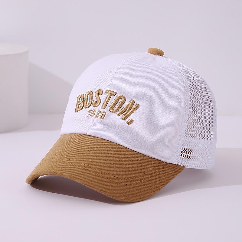 Baby Mesh Baseball Cap Kids Summer Sun Hat Letter Peaked Hats 1-3year Boys Girls Hollow Breathable Sunscreen Caps Children Visor