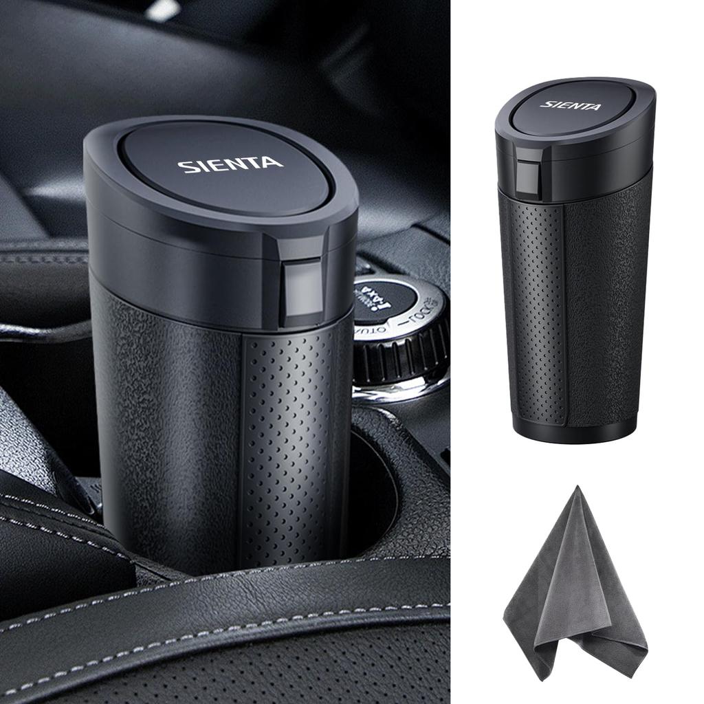 Sienta Car Trash , Slim, Bottle-type, Soft Trash , 2 Ways to Open Lid,
