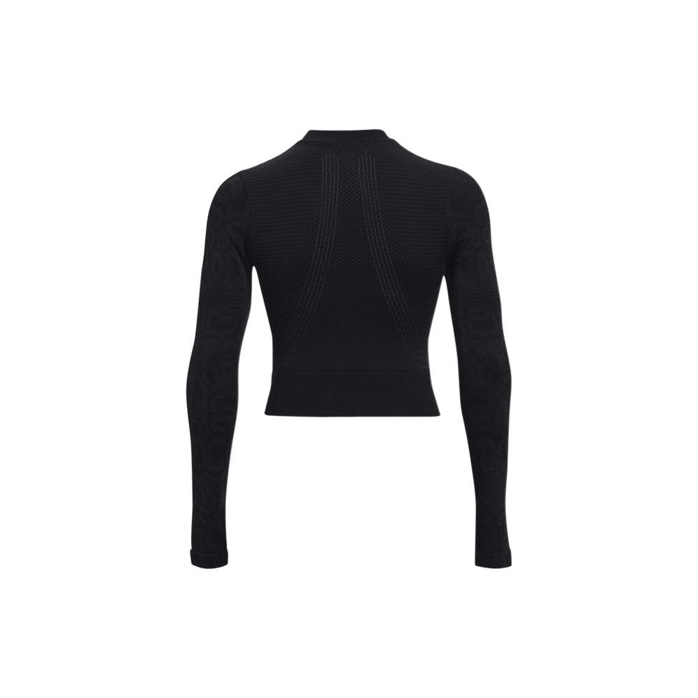 Under Armour Solid Color Elastic Tight Training T-Shirt Women tops Black 1365717-002