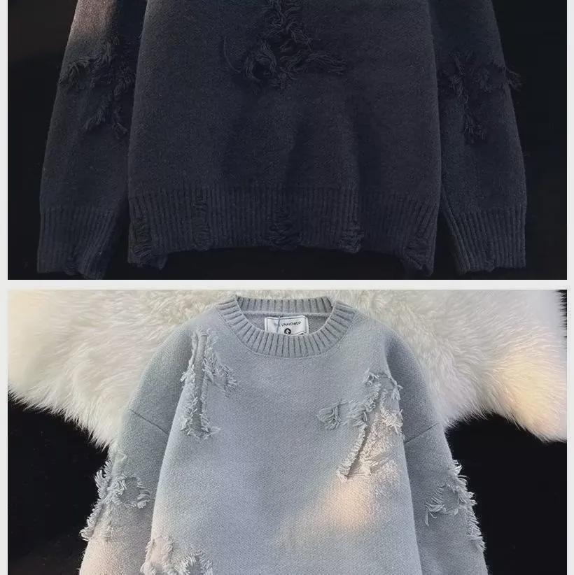 Men's Retro American-Japanese Style High Street Pullover Sweater