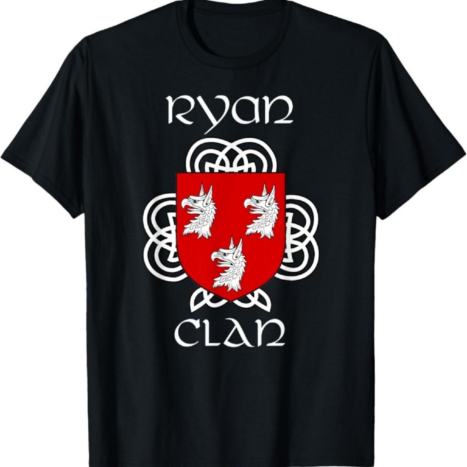 

Ryan Family Crest Coat of Arms T Shirt T-Shirt XXXXXL чорний