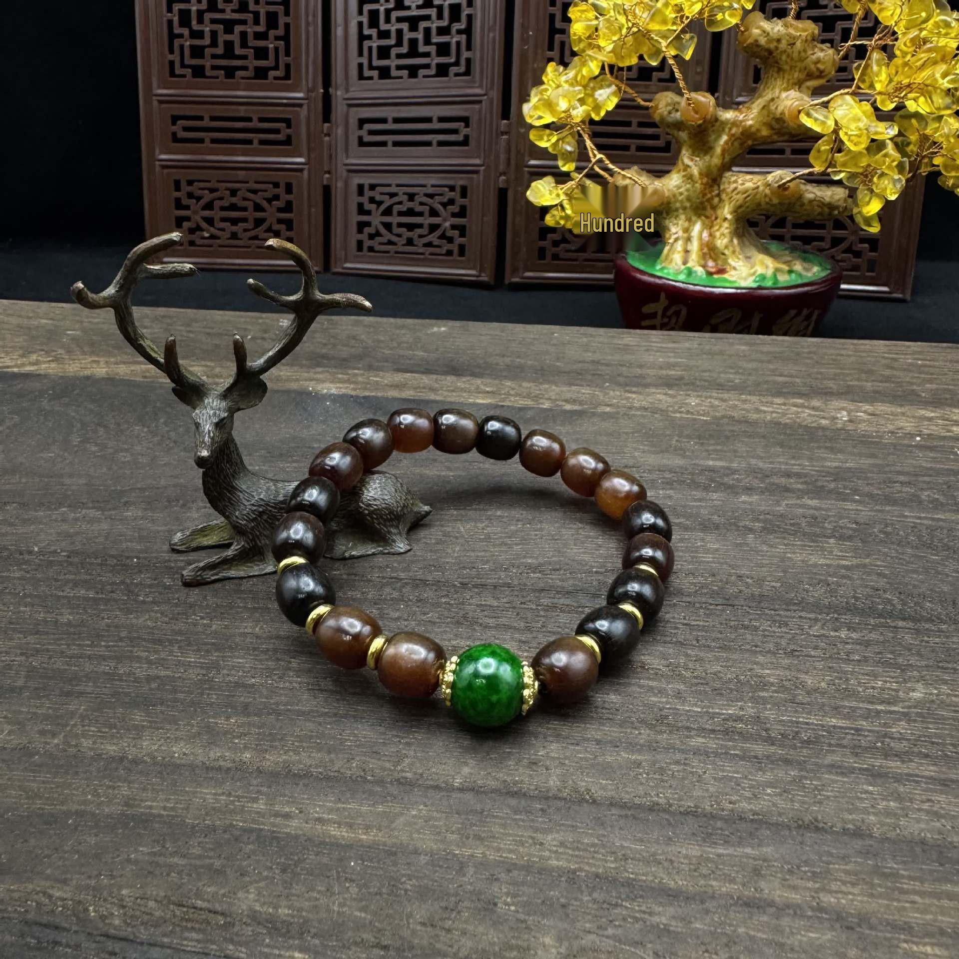 

Tibetan Turquoise Horn Pendant Bracelet/Necklace with Dzi Bead for Men & Women