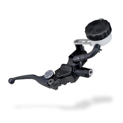 NISSIN Motorcycle Brake Master Cylinder Horizontal Inch Black Short Lever 43336 1/2 Body/Black