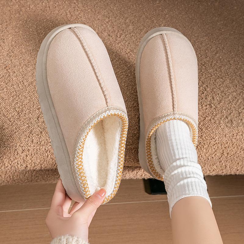 Fleece verdickte thermische Baumwollpantoffeln 2025 neue Winter-Baumwollschuhe für Zuhause, Indoor, weichsohlige Plüschpantoffeln