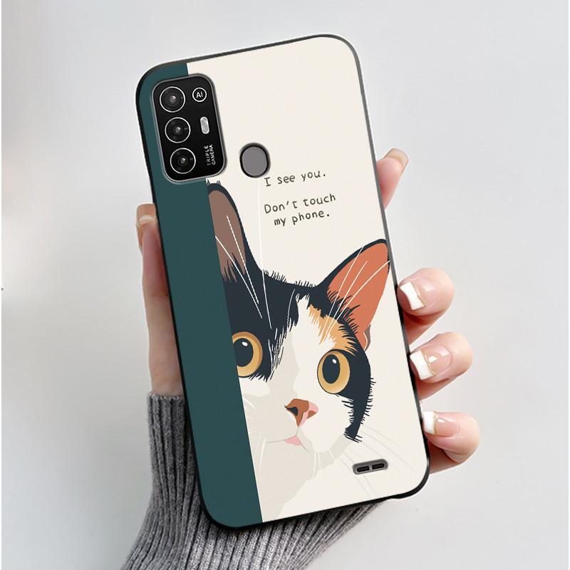 Für ZTE Blade A52 Hülle Für ZTE BladeA52 Rückabdeckung Silikon Weich Schwarz TPU Luxus Drache Niedlich Cool Jungen Mädchen Stoßfänger Handyhülle
