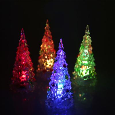 LED Farbwechsel Mini Weihnachtsbaum Glitzer Weihnachtsbaum Haus Tisch Party Dekor Anhänger