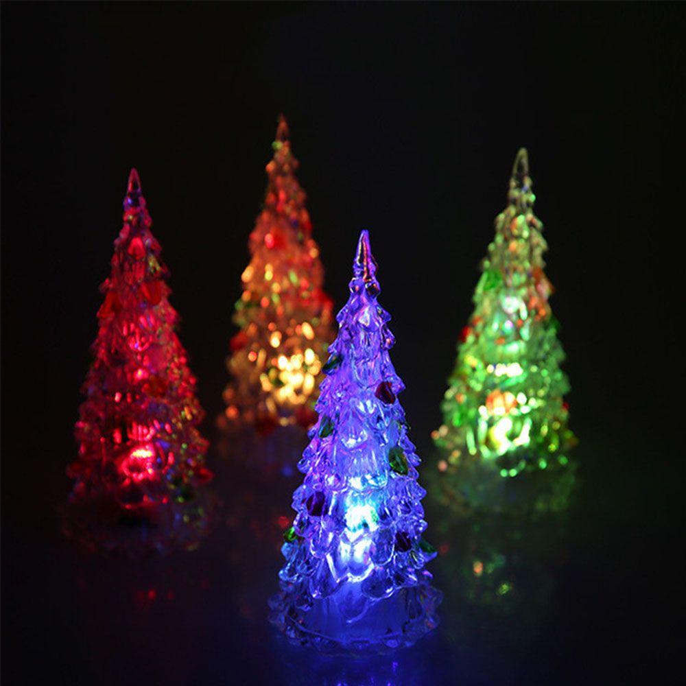 Frohe LED Farbwechsel Mini Weihnachtsbaum LED Elektronisches Spielzeug Haus Tisch Party Dekor Charme