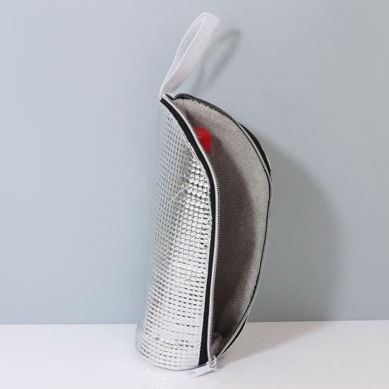 Baby Bottle Insulated Bag Aluminum Foil Thermal Carrier with Handle 3-Layer Thickened Bottle Pouch for Hot Cold Storage