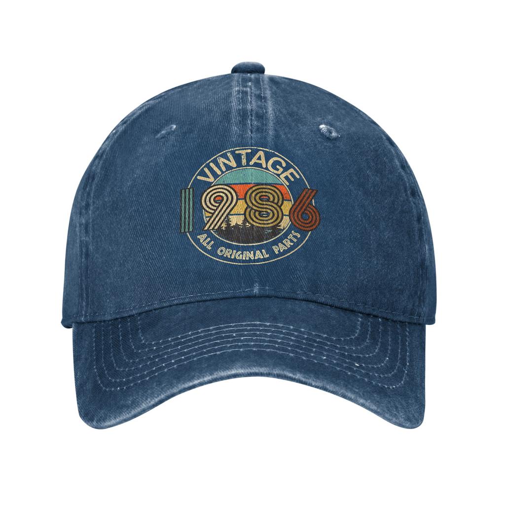 Vintage 1986 All Original Parts Sun Baseball Cap y2k Cute Unisex Trucker Hat Adjustable Design Tennis Skate Baseball Caps Gift