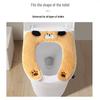 PuLian Cartoon Black-Eared Dog Adhesive Toilet Seat Cover