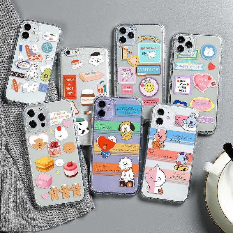 Ins Small Fresh iPhone17promax Suitable for Apple 16Pro Air Cushion Anti-drop 14 Transparent Mobile Phone Case Xr