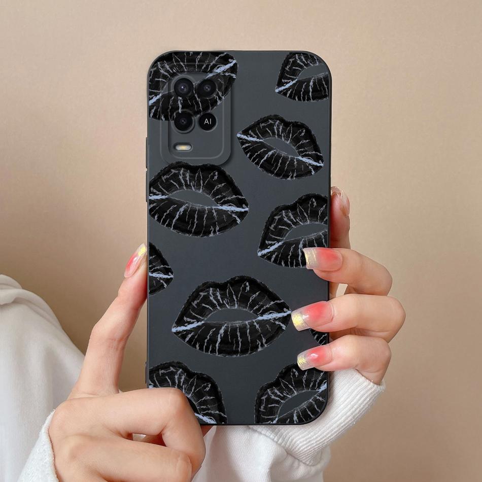 For Oppo A54 A54S Case Simple Cute Design Full Protection Phone Housing For Oppo A 54 4G Back Cover Soft Liquid Silicone Fundas