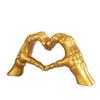 Resin Love Gesture Sculpture Premium Nordic Light Luxury Craft Ornament for Home Office Desktop Decoration