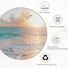 Miyotaa Beach Coastal Shower Curtain Set 60Wx71H Inches Sea Ocean Sunrise Sunset Scene Wave Seagull Hawaiian Seaside Waterproof Bathroom Curtain with