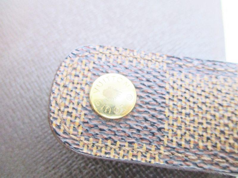 Authentic LOUIS VUITTON Damier Leather Brown Document Holders Agenda MM #6869 Refurbished