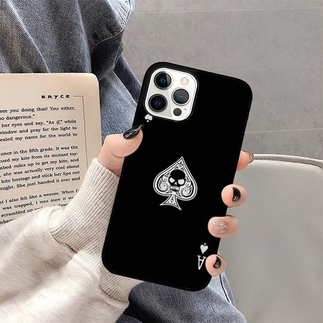 

Ace of Spades Poker Phone Case For iPhone 17 Air 16 15 Plus Max 14 13 12 11 Pro Max Cover Shell coque iPhone 11pro max