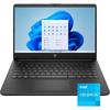 HP 14-inch HD (1366 x 768) Display Laptop, Intel Celeron N4120, 1.1GHz, 4GB Memory, 128GB eMMC, Windows 11 Home S Mode, 1-Year Office 365 Included, Je