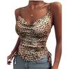 Damen Neckholder-Trägertop mit seitlichem Tunnelzug und Raffung, figurbetont, lässig, Sommer-Camisole, in mehreren Farben erhältlich