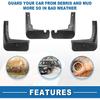 Mud Flap Splash Guard with Mount Accessories Front & Rear Side Mud Guard for Hyundai Elantra 2017-2019 (Set of 4)