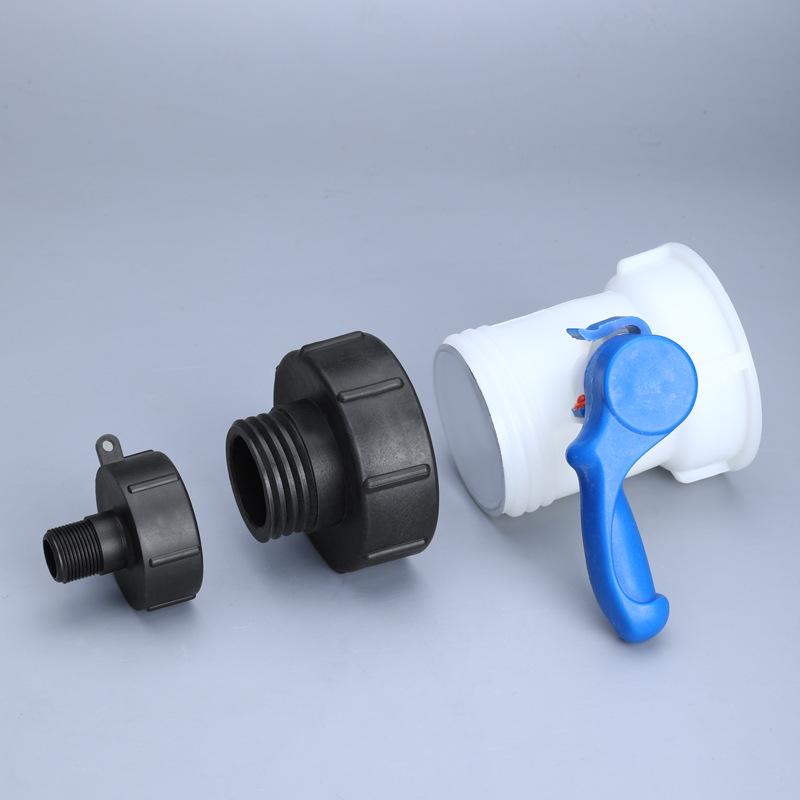 Adattatore per valvola IBC Tote: Valvola a farfalla e valvola a saracinesca da 3" a 2" DN100 a S60 Filettatura grossa.
