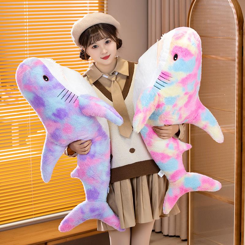 Non-Toxic Plush Whale Soft Toy Stuffed Colorful Shark Plushie Aquatic Animals Doll Huggable Ocean Plush Toy