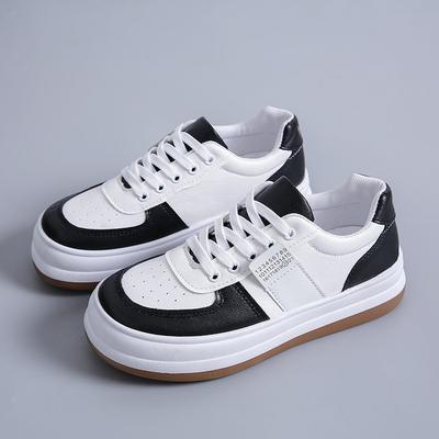 White Shoes for Women Spring New All-Match Thick Bottom Sneaker Niche Breathable Students' Casual Skate Shoes Ins Fashion