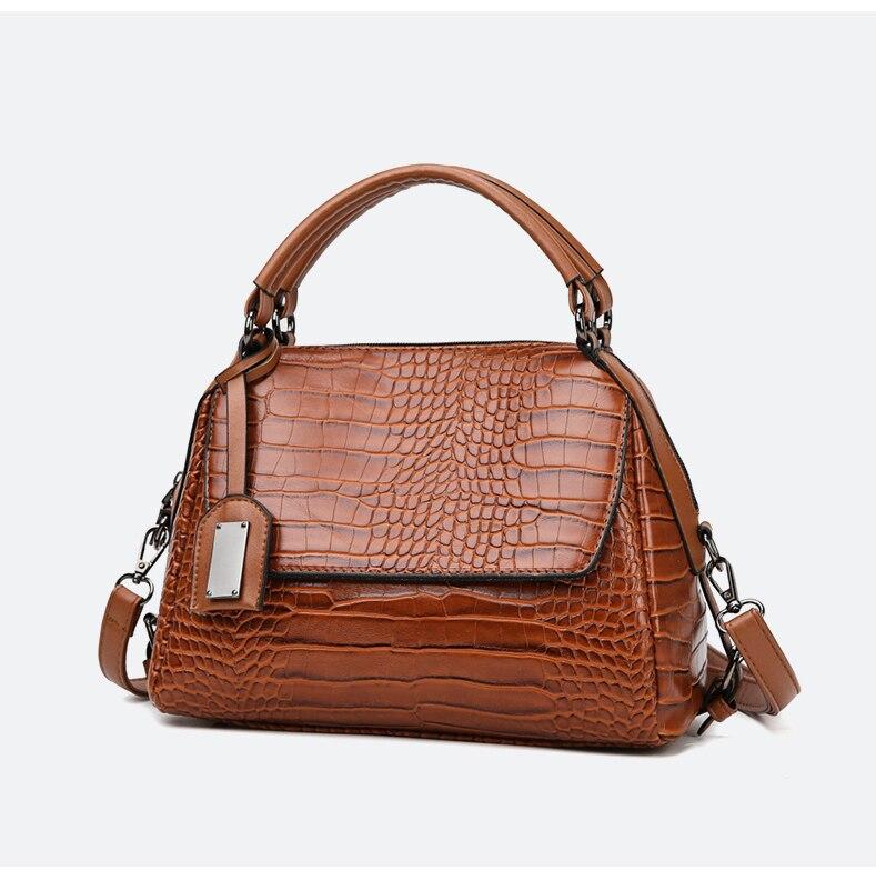 croc print crossbody bolsa
