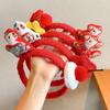Sweet Cartoon Horse Hair Hoop Pony Red Headpiece Good Luck Headwear 2026 New Year Headband Children Headwear