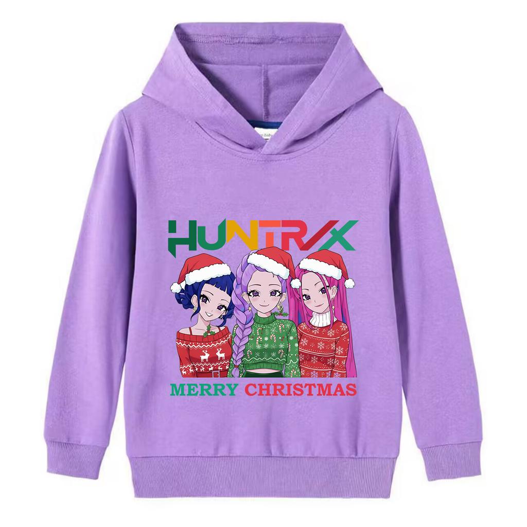 Frohe Weihnachten! Hexenjagd Mädchen und Jungen Kapuzenpullover, Neuartiger Weihnachts-Pullover, Feiertags-Pullover, Sweatshirt