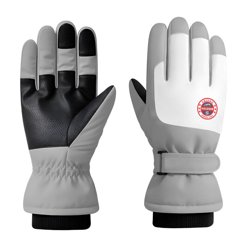 Adult Winter Ski Gloves for Men and Women Windproof Waterproof and Velvet Thickened Professional Outdoor Warm Cycling