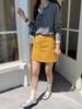 Saidi Corduroy Retro A-Line Skirt - Korean Style, Slim Fit, High-Waisted, Autumn/Winter 2025 Collection.