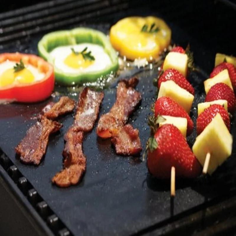 Non-stick BBQ Grill Mat 40*33cm Baking Mat BBQ Tools Cooking Grilling Sheet Heat Resistance Easily Cleaned Kitchen Tools
