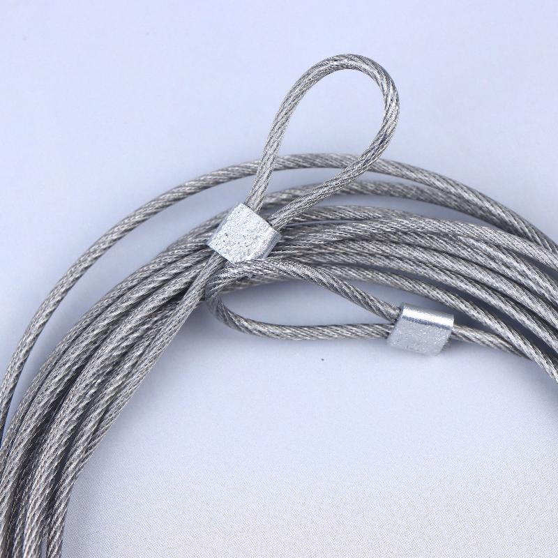 4PCS 4M 304 Stainless Steel Wire Canopy Rope Fishing Lifting Cable Clothesline Diameter 2mm Shade Sail Awning Rustproof Kit