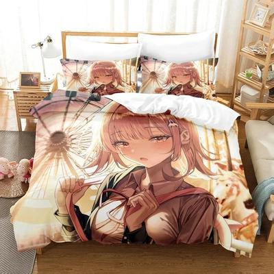 3D Anime Danganronpa Bettwäscheset, Bettbezug Bettdecke Bettset Bettbezug Kissenbezug, King Queen Einzelgröße Jungen Mädchen Erwachsene