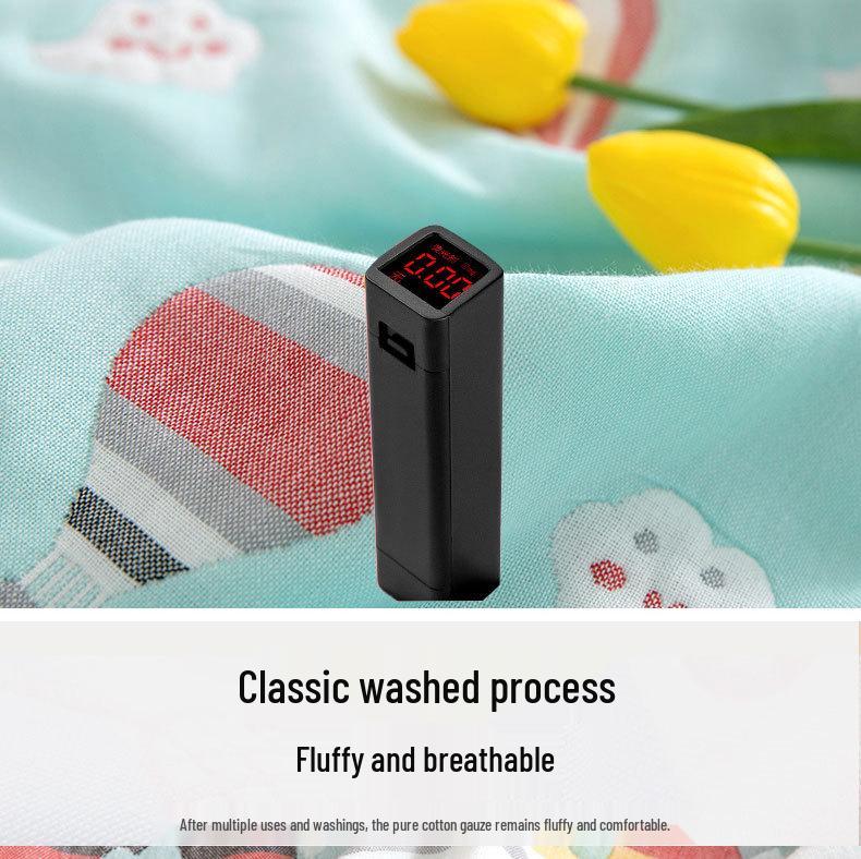 Class A 100% Cotton Six-Layer Gauze Blanket for Children - Lightweight Air Conditioning Quilt, Available In Single/Double Sizes for Summer