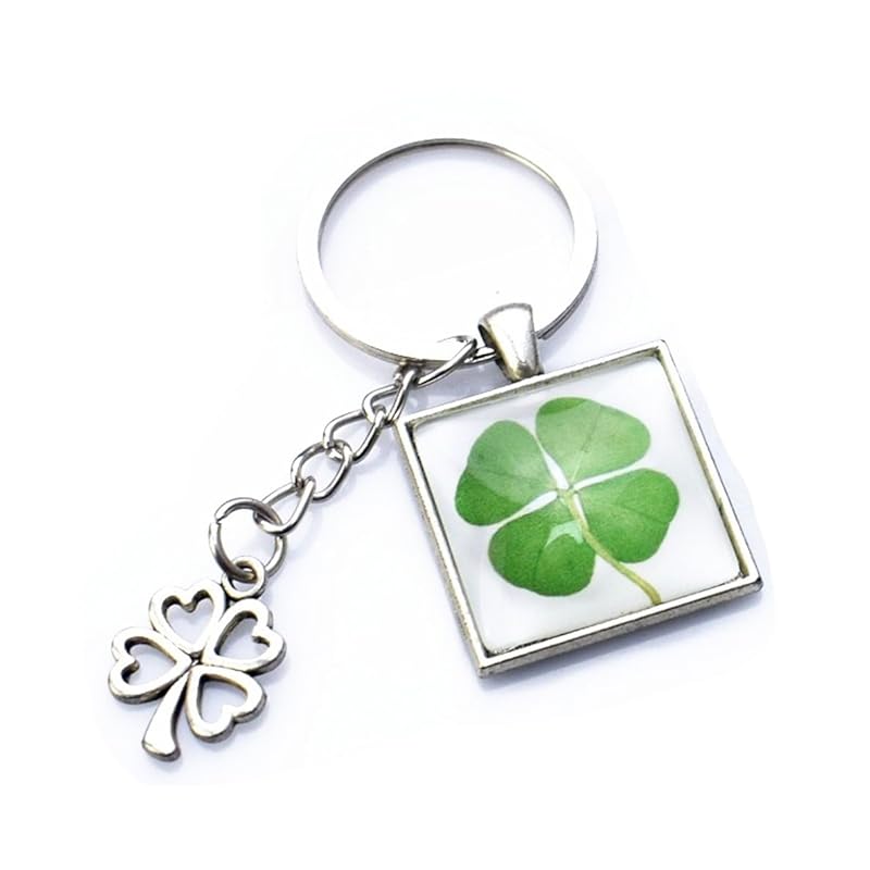 

[ALOHAMONI] quatrefoil clover key ring key chain key ring vintage good luck money luck love health charm cute motif present celebration gift gift